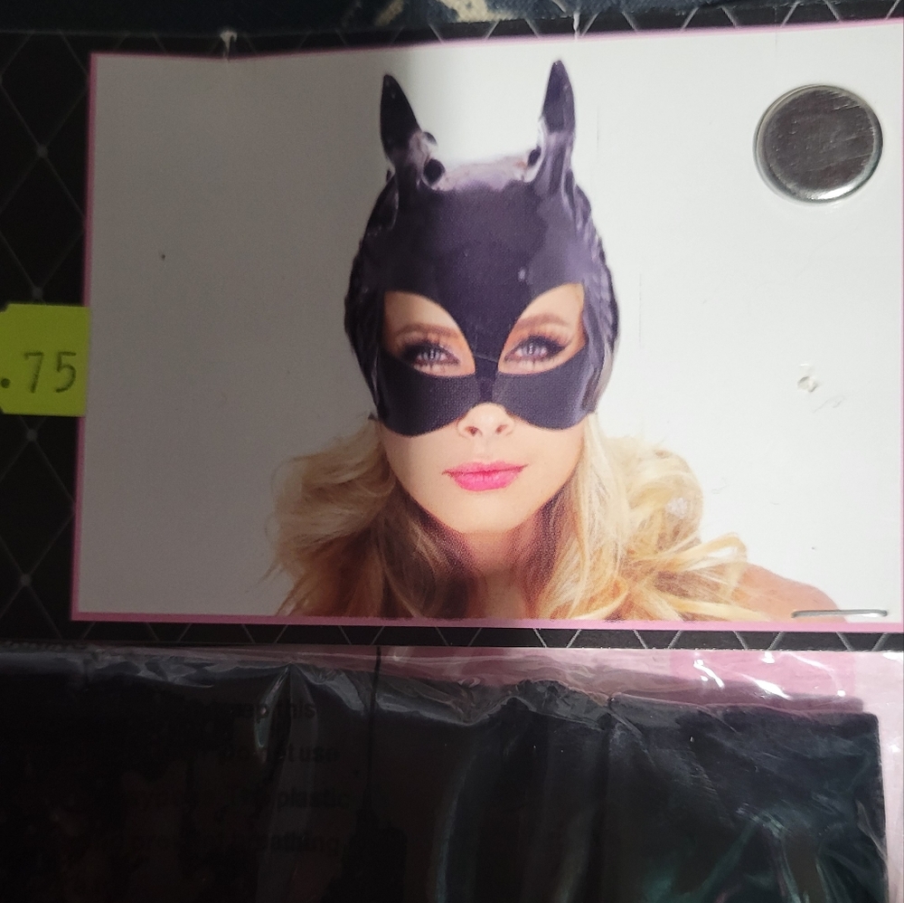 Leg Avenue Black Vinyl Cat Mask